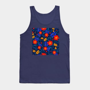 Colorful tropical floral pattern Tank Top